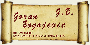 Goran Bogojević vizit kartica